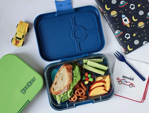 Yumbox monte carlo blue/shark tray 4-sections madkasse Panino